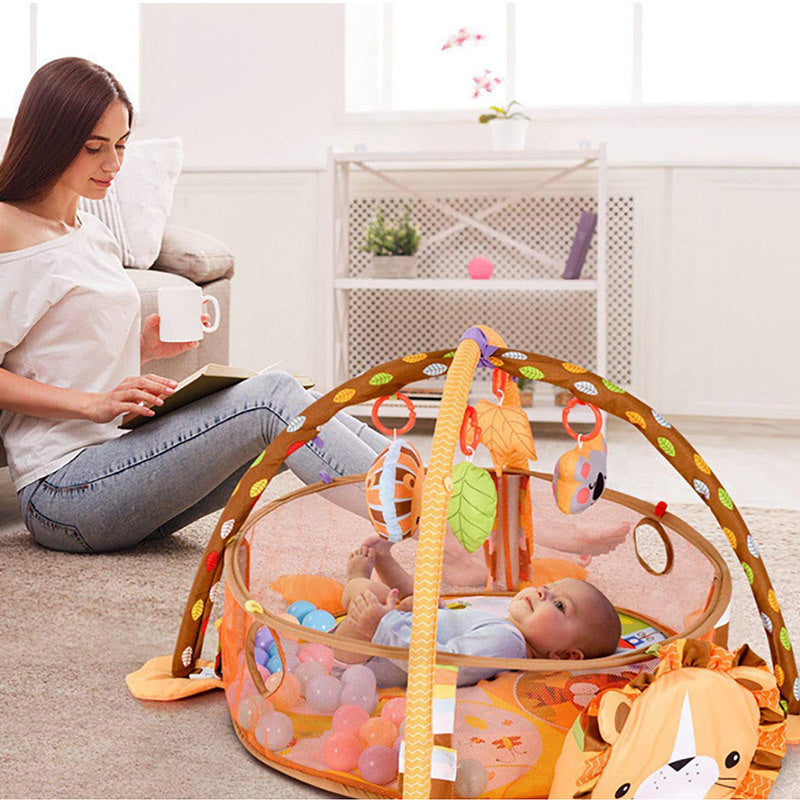 Baby 3-in-1 Entwickelndes Baby-Spiel-Fitnessstudio Sensorischer Spielraum Fitness-Rack