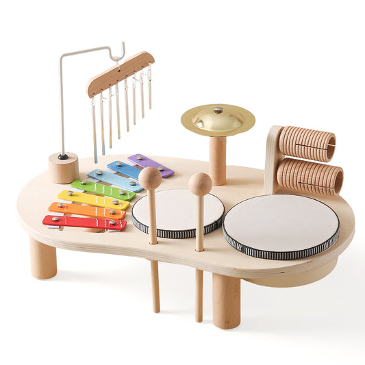 Musikalischer Spaß: Holz-Multiinstrumenten-Spielstation für Kinder (4–6 Jahre)