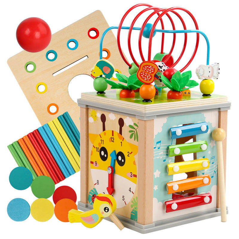 
                      
                        Multi-Sensory Wooden Activity Cube for Toddlers (Ages 4-6)
                      
                    