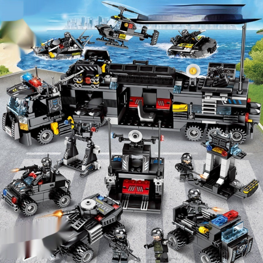 Elite SWAT Team Building Blocks – 714 Pieces of Action