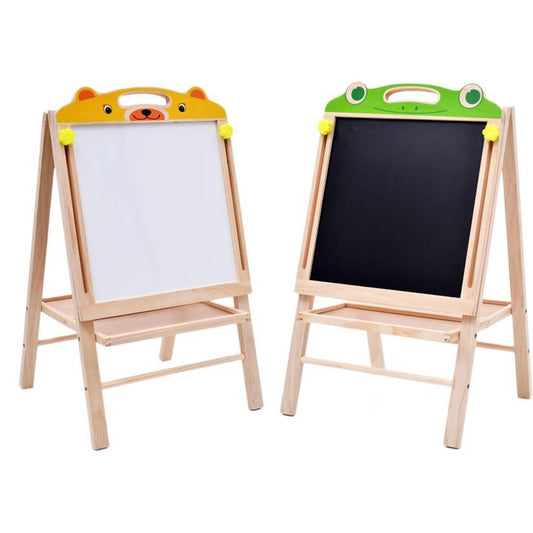 Wooden Lifting Blackboard Folding Painting Magnetic Drawing Board