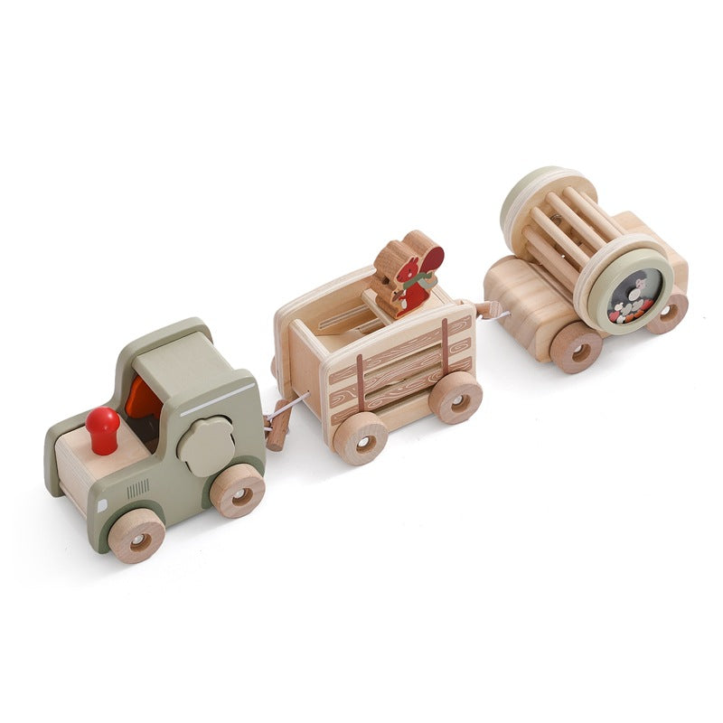 Puzzle Multifunctional Wooden Train Toy Set with 5 Engaging Benefits!