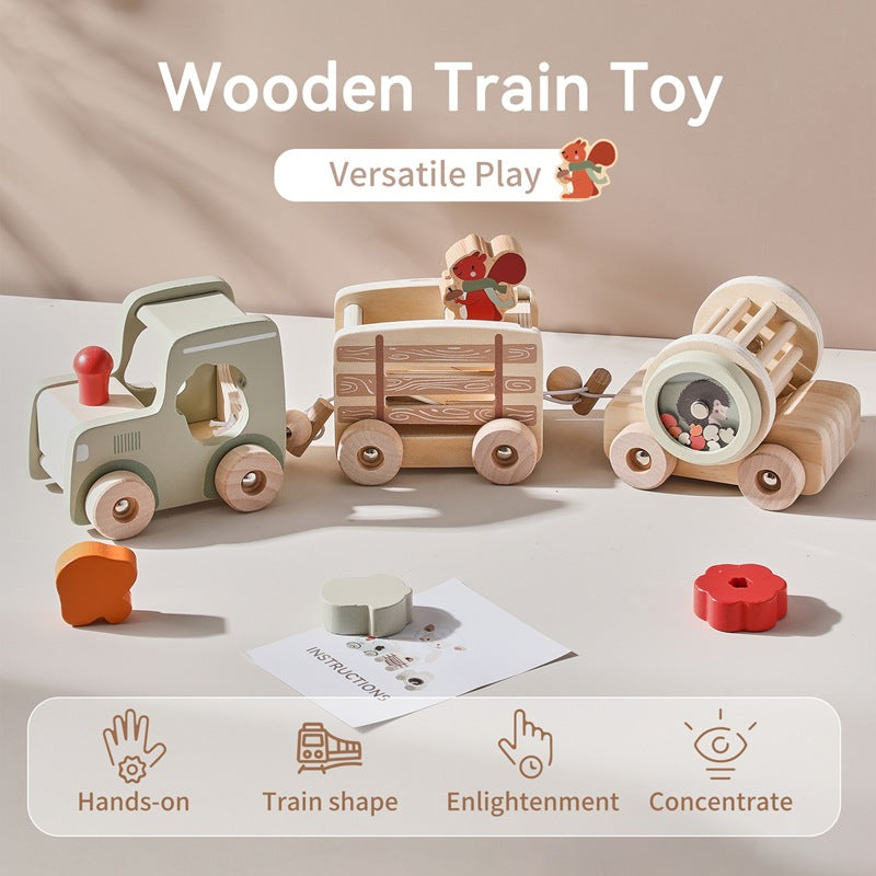 
                      
                        Puzzle Multifunctional Wooden Train Toy Set with 5 Engaging Benefits!
                      
                    