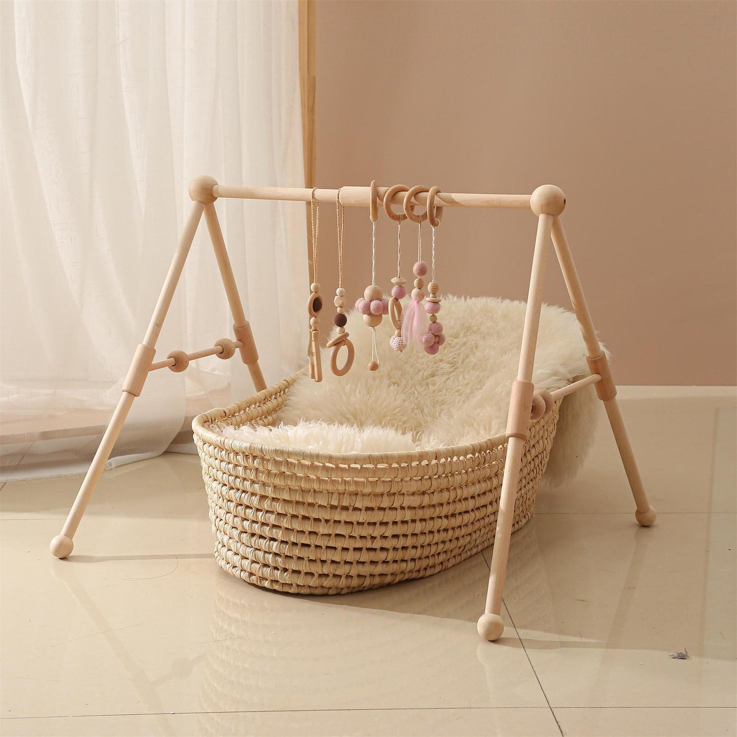 Ornament Newborn Baby Crib Fitness Frame