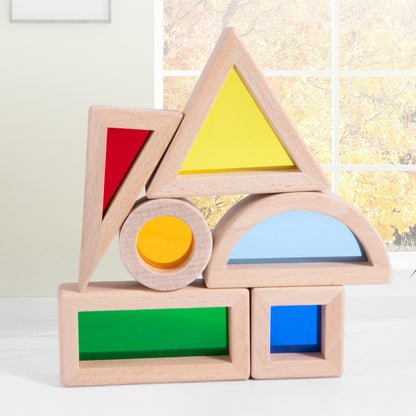 - Acrylic Translucent Wooden Blocks – Montessori DIY Toy (2-5) - Mylittleswonder -