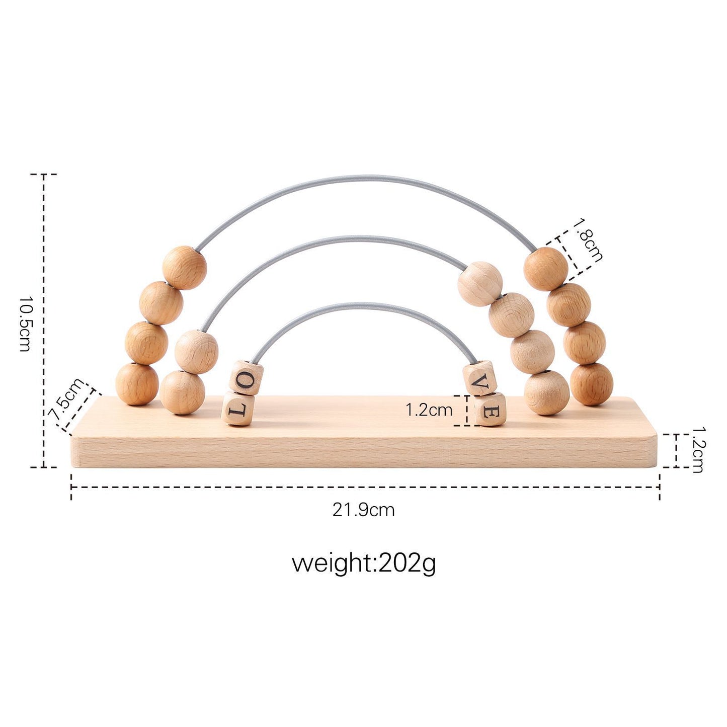 Montessori Wooden Rainbow Abacus