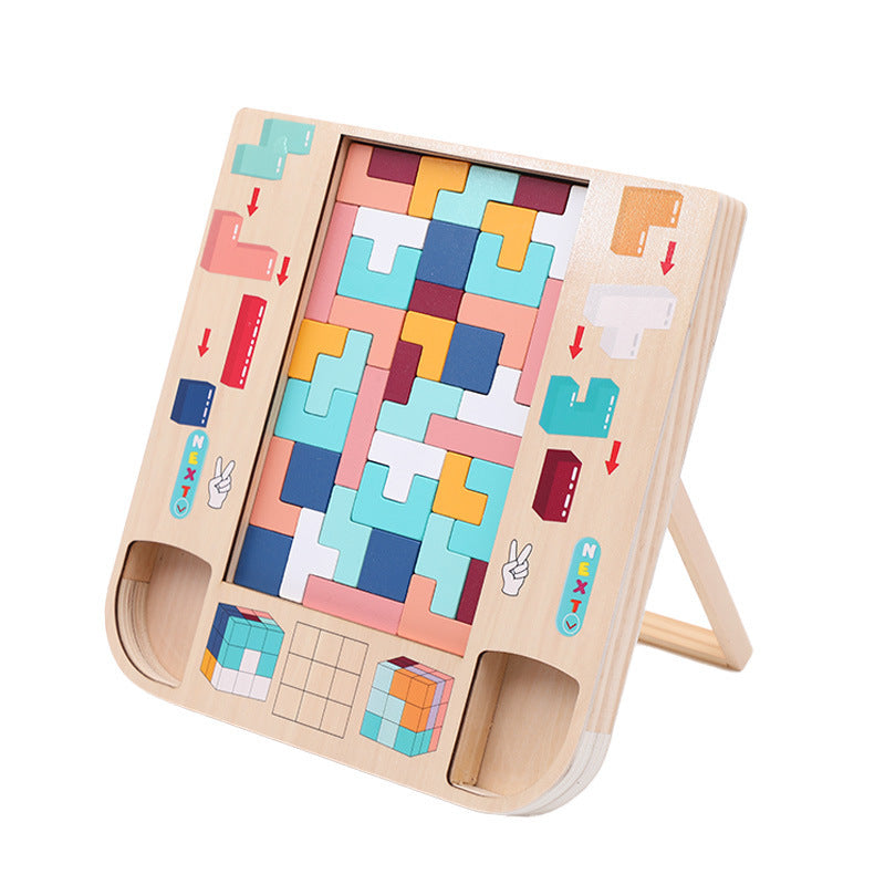 BrainBlox The Engaging Wooden Tetris Puzzle Game for Little Minds