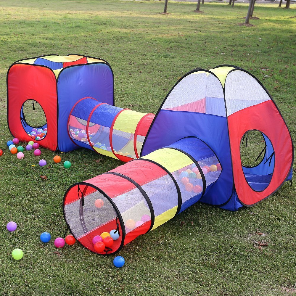 3-in-1 Kids Play Tent with Tunnels – Indoor & Outdoor Fun Set