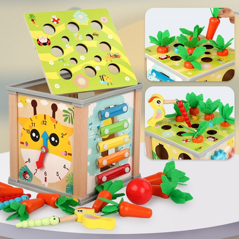 
                      
                        9-in-1 Wooden Activity Cube - Montessori Educational Toys
                      
                    