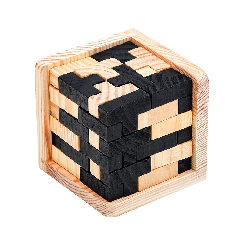 Cube Wooden Puzzle Kongming Lock