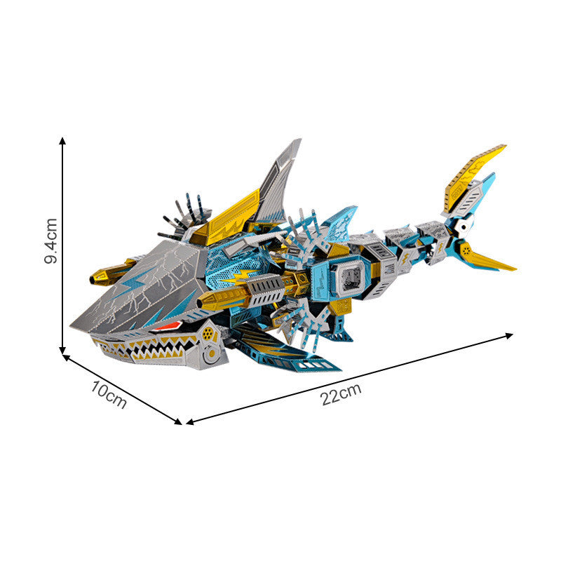 Kreatives Geschenkspielzeug Cyber ​​Shark 3D Metallpuzzle