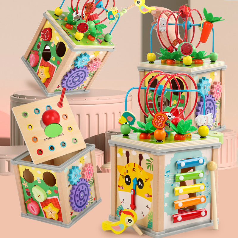 
                      
                        Multi-Sensory Wooden Activity Cube for Toddlers (Ages 4-6)
                      
                    