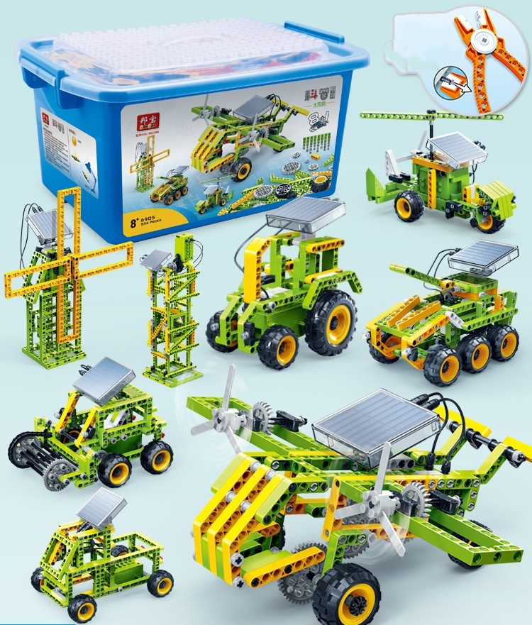 Eco-Builders Electric Mechanical Solar Science Building Blocks