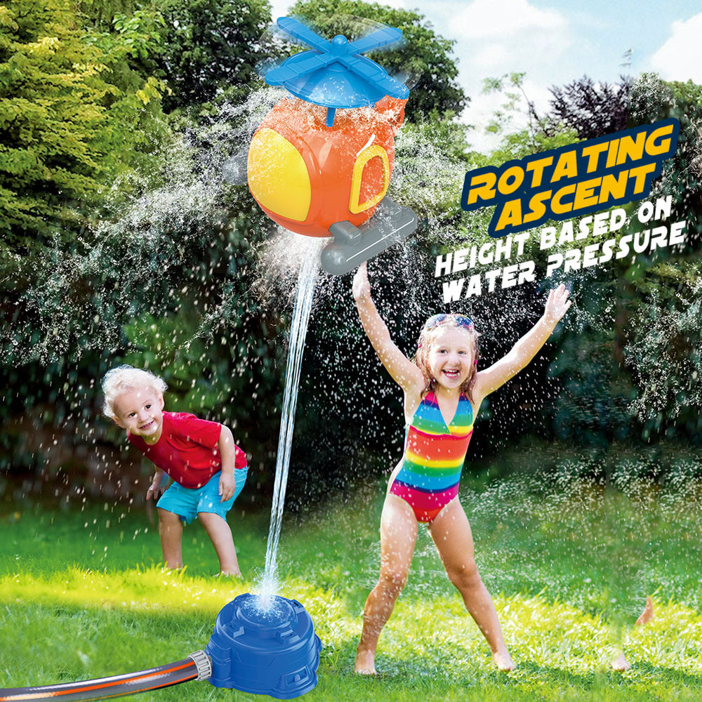 Soaring Helicopter Sprinkler Toy – Summer Outdoor Water Fun