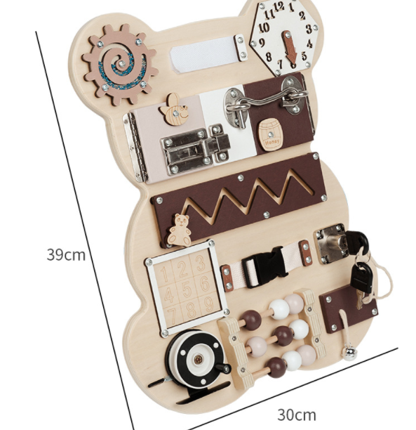 Bear Busy Board Children's Montessori Wall Game Toys