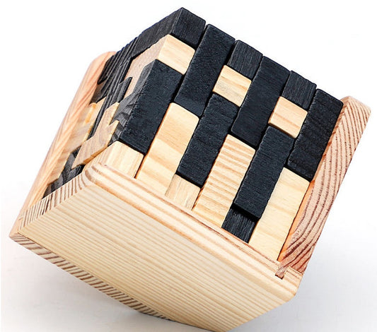 Cube Wooden Puzzle Kongming Lock