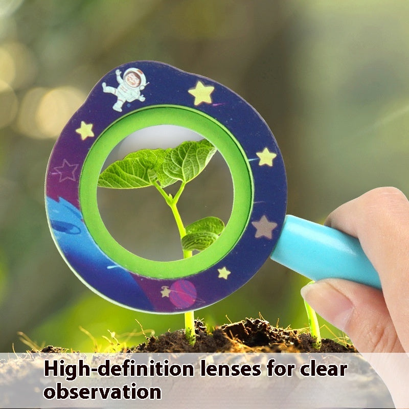 Children's Wooden Magnifying Glass Toy Scientific Experiment Observation Ability Training